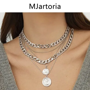 Trendy golden layered necklaces for stylish women