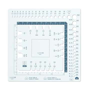 Clover Swatch Ruler & Needle Gauge, White