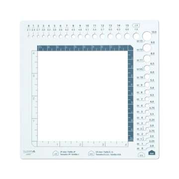 Clover Swatch Ruler & Needle Gauge, White