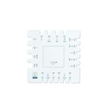 Clover Swatch Ruler & Needle Gauge, White