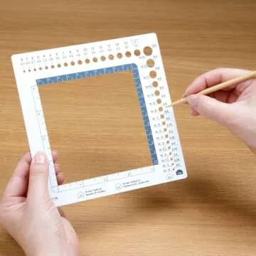 Clover Swatch Ruler & Needle Gauge, White