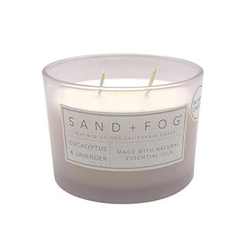 Sand + Fog Scented Candle - Eucalyptus Lavender – Additional Scents and Sizes – 100% Cotton Lead...