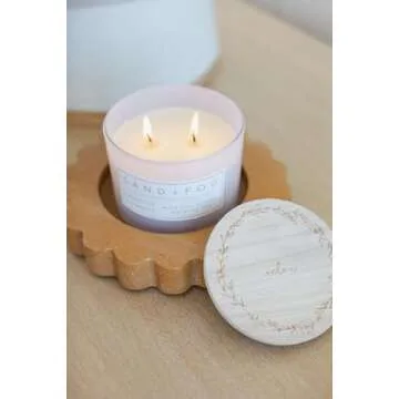 Sand + Fog Scented Candle - Eucalyptus Lavender – Additional Scents and Sizes – 100% Cotton Lead-Free Wick - Luxury Air Freshening Jar Candles - Perfect Home Decor – 12oz