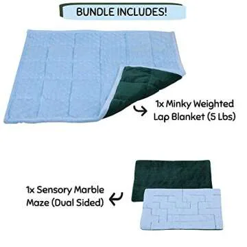 Aviano Weighted Lap Pad: 5 lbs for Kids with Fidget Toy