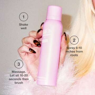 Jeff's Barbershop Jeff x Tana Dry Shampoo, Dry Shampoo Hair Spray, Jeff Wittek & Tana Mongeau, Clear, 4.1 fl oz