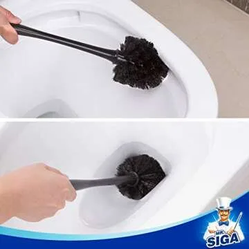 MR.SIGA Toilet Plunger & Bowl Brush Combo for Cleaning 2 Sets
