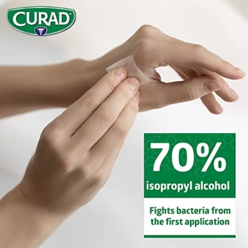CURAD Alcohol Prep Pads 400 Sterile First Aid Wipes