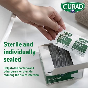 CURAD Alcohol Prep Pads 400 Sterile First Aid Wipes