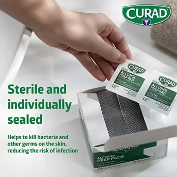 CURAD Alcohol Prep Pads 400 Sterile First Aid Wipes