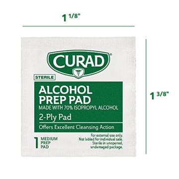 CURAD Alcohol Prep Pads 400 Sterile First Aid Wipes