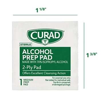 CURAD Alcohol Prep Pads 400 Sterile First Aid Wipes