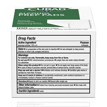 CURAD Alcohol Prep Pads 400 Sterile First Aid Wipes
