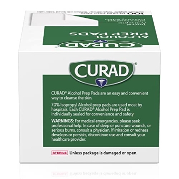 CURAD Alcohol Prep Pads 400 Sterile First Aid Wipes