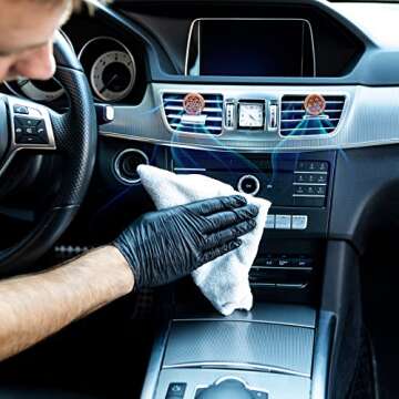 Patelai 4 Pcs Essential Oil Car Diffuser Car Aromatherapy Wood Diffuser Essential Oil Car Freshener Vent Clip Lava Stone Aroma Automobile Diffuser Car Air Freshener Diffuser, 2 Styles(Elegant)