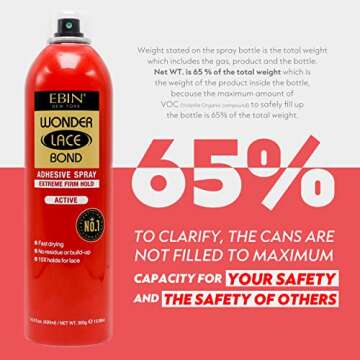 EBIN New York Wonder Lace Bond Adhesive Spray for Wig Hold