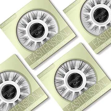 DIY Eyelash Extension, Glue Bonded Band Individual Lash 12 Clusters Natural Lashes Set, Home Eyelash Extension, C curl Lashes Pack (12MM-Natural)