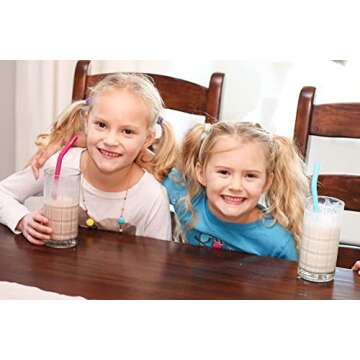Reusable Silicone Drinking Straws - Big Size with Curved Bend for Tumblers Made from BPA Free No-Rubber Silicon - Flexible, Collapsible, Chewy, Bendy, Safe for Kids/Toddlers