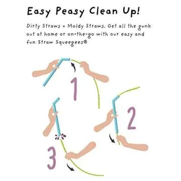 Reusable Silicone Drinking Straws - Big Size with Curved Bend for Tumblers Made from BPA Free No-Rubber Silicon - Flexible, Collapsible, Chewy, Bendy, Safe for Kids/Toddlers