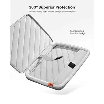 tomtoc 360 Protective Laptop Carrying Case for 16-inch MacBook Pro M4/M3/M2/M1 Pro/Max A3403 A3186 A2991 A2780 A2485 2024-2019, Dell XPS 16 Laptop, Jumper 16-inch Laptop, Water-Resistant Sleeve Bag