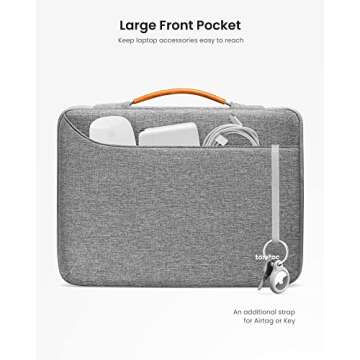 tomtoc 360 Protective Laptop Carrying Case for 16-inch MacBook Pro M4/M3/M2/M1 Pro/Max A3403 A3186 A2991 A2780 A2485 2024-2019, Dell XPS 16 Laptop, Jumper 16-inch Laptop, Water-Resistant Sleeve Bag