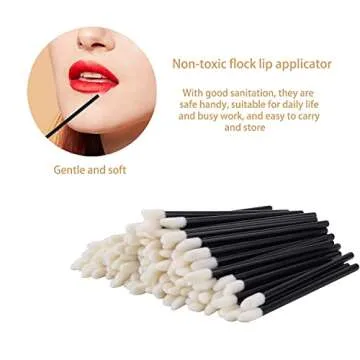 400PCS Disposable Lip Brushes Lip Gloss Applicators Make Up Brush Lipstick Lip Gloss Wands Makeup Applicators Brushes Applicator Tool Makeup Beauty Tool Kits Disposable Lip Brushes Tool Kits Black