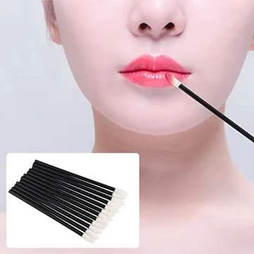 400PCS Disposable Lip Brushes Lip Gloss Applicators Make Up Brush Lipstick Lip Gloss Wands Makeup Applicators Brushes Applicator Tool Makeup Beauty Tool Kits Disposable Lip Brushes Tool Kits Black