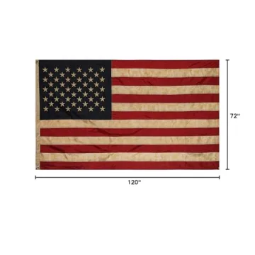 Embroidered Vintage American Flag - Premium 6x10ft