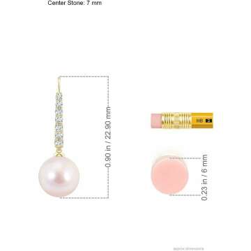 Gorgeous Akoya Pearl Drop Earrings in Gold