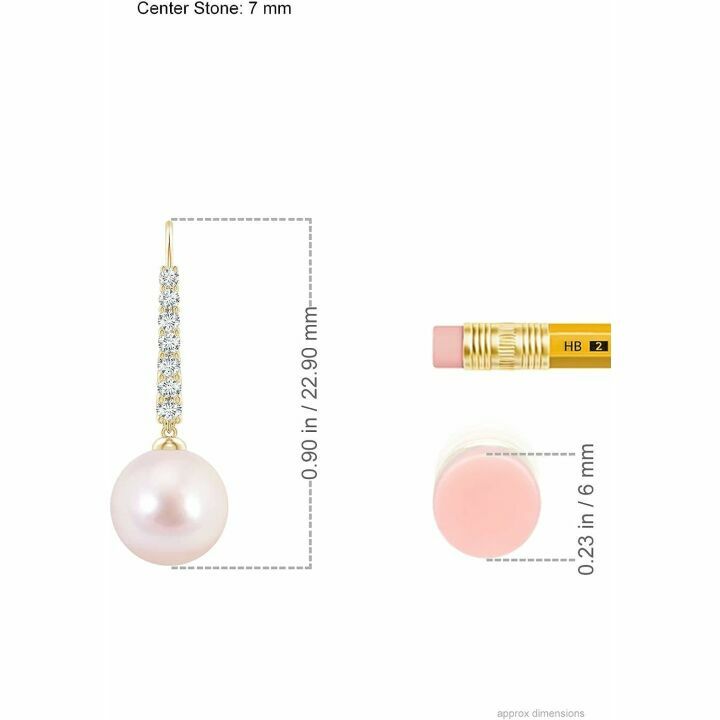 Gorgeous Akoya Pearl Drop Earrings in Gold