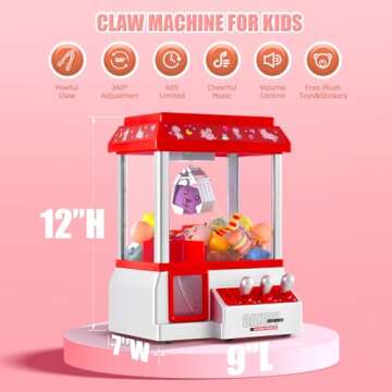 Claw Machine for Kids Toy Mini Claw Machine Candy Grabber Prize Dispenser Vending Machine Arcade Gam...