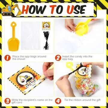 Capoda Construction Theme Party Favors for Kids - 30 Set