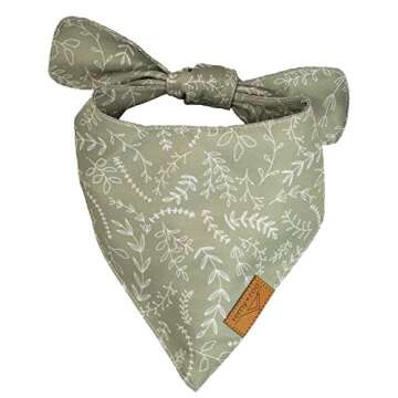 Remy+Roo Large Spring Dog Bandanas - 4 Pack Rubi Set | Premium Durable Adjustable Polyester Fabric | Patented Shape Girl Dog Bandana, Floral Dog Bandana