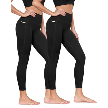ODODOS ODCLOUD 2-Pack Buttery Soft Lounge Yoga Leggings with Pockets for Women, 25" 7/8 Length High ...