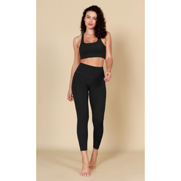 ODODOS ODCLOUD 2-Pack Buttery Soft Lounge Yoga Leggings with Pockets for Women, 25" 7/8 Length High Waist Yoga Pants, Black+Black, Medium