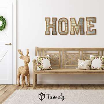 Tavenly 14" Galvanized Farmhouse Letters for Decor
