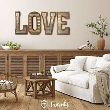 Tavenly 14" Galvanized Farmhouse Letters for Decor