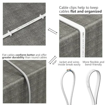 Jadaol Cat 6 Ethernet Cable 50 ft High-Speed Flat Cable