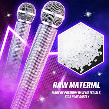 Sanwuta Sparkly Fake Microphone Fun for All Ages