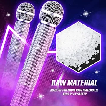 Sanwuta Sparkly Fake Microphone Fun for All Ages