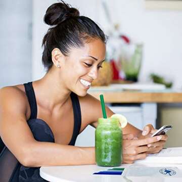 Reusable Glass Drinking Straw Set - Colorful & Durable