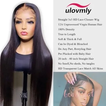 Stunning 24 Inch 5x5 HD Lace Closure Wig for All