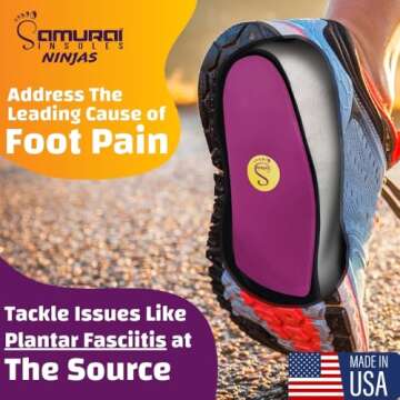 Samurai Insoles Ninjas Plantar Fasciitis Relief Insoles - Podiatrist Designed, Orthotic Lab Made in ...