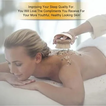 Natural Boar Bristle Bath Brush for Exfoliation & Circulation