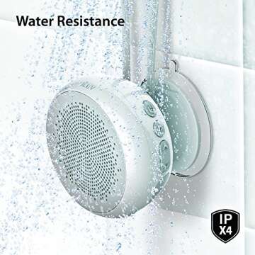 iLuv AudMini Smart Portable Water Resistant Bluetooth Speaker w/ Rechargeable Battery for Apple iPho...