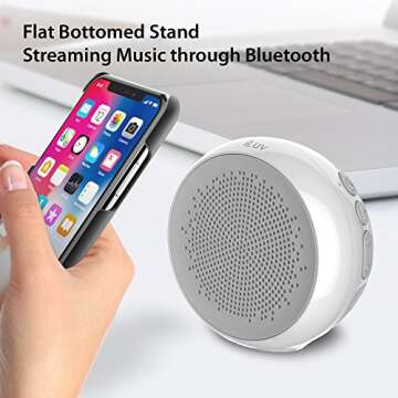 iLuv AudMini Smart Portable Water Resistant Bluetooth Speaker w/ Rechargeable Battery for Apple iPhones, Samsung Galaxy & other Bluetooth Devices