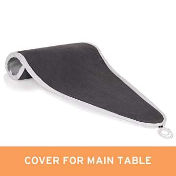 Reliable The Board 300LB 2-in-1 Pressing Table and Ironing Board with 2 Covers, 19 in. x 60 in - 67in Extended Length, Laundry Rack, Ironing Station, Heavy-duty Tube Frame - Made in Italy