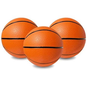 Botabee 5-Inch Mini Basketball Balls Set of 3 - Ideally Sized for Boys, Toddlers, and Mini Hoop Enth...