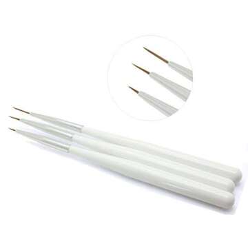 Tujuna 3Pcs Nail Art Brushes Set for Creative Design