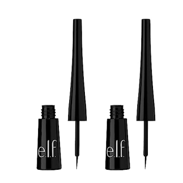 e.l.f. Expert Liquid Liner - High Pigment, Precise Definition, Long-Lasting Vegan Eyeliner, 2 Pack