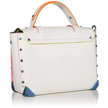 MICHAEL Michael Kors Manhattan Medium Top-Handle School Satchel Optic White One Size